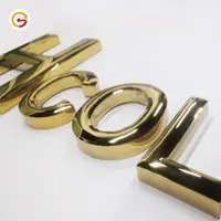 JAGUARS IGN Custom Polierte Titan beschichtung Gold Farbe Edelstahl Zeichen Brief Edelstahl Buchs tangen Metall RVS Buchstaben