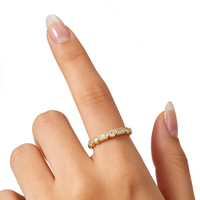 Anillo de compromiso clásico de oro macizo de 9K/10K/14K/18K con circonita CVD cultivada en laboratorio IGI/HPHT VVS-VS, engaste de bisel