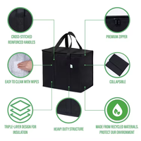 Werbe-Kühltasche mit Anpassbarem Logo, Lebensmittelaufbewahrungstasche, Getränkeliefertasche, Tragbare Thermisch Isolierte Einfache Kühltasche mit Griffen