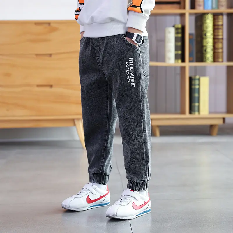 Fashionable new boy jeans for children denim trousers
