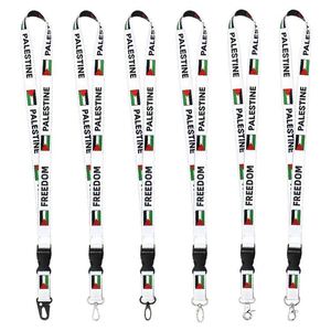 Manufacturer Promotional Bulk Printed Sublimation Logo Custom Palestine <b>Lanyard</b> With Set Item - Product Image 1