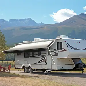 Awnlux controle manual com estrutura forte e tecido de reposição para toldo de trailer de caravana