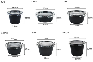 Caja de embalaje con logotipo personalizado para crema árabe Shamiyat Qatayef Qashta, <span class=keywords><strong>Nutella</strong></span>, jarabe, tapas desechables de 0,75-5,5 Oz y vasos para salsa - Product Image 6