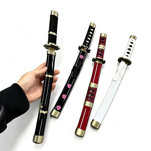 Épée en plastique Anime <span class=keywords><strong>Zoro</strong></span> 43cm/16.93in, accessoire de cosplay, épée Anime Wado Ichimonji Yukiba, arme sûre et inoffensive - Product Image 2
