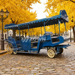 Grande carrière de tourisme électrique de luxe classique en fer, alimentée par batterie, bleue, pour les mariages et le tourisme professionnel - Product Image 5
