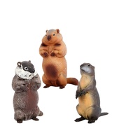 Figur Hewan Model Patung Simulasi PVC Solid Grosir, Mainan Figur Marmot, Figur Hewan Mainan