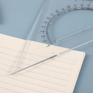 Juego de reglas triangulares para estudiantes BESTLINE, diseño de ángulo recto de 30 grados para mediciones de ángulo de arte matemático, Triangular de plástico - Product Image 6