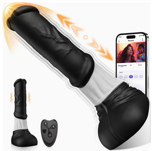 Vibrador Telescópico con Forma de Pene de <span class=keywords><strong>Animal</strong></span>, Control Remoto Inalámbrico, Masajeador Eléctrico Femenino para Adultos, Masturbador - Product Image 4