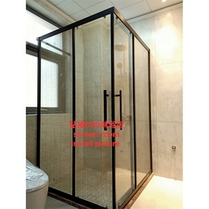 <span class=keywords><strong>Porte</strong></span> de douche <span class=keywords><strong>coulissante</strong></span> en verre d'angle de salle de bain d'hôtel accessoires de salle de douche - Product Image 4