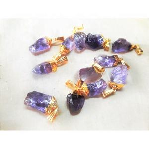 ขายส่งงานฝีมือคริสตัลธรรมชาติทำมือ จี้อะมีทิสต์ชุบไฟฟ้า หินเรกิ แร่ธาตุ หินเสริมฮวงจุ้ย เครื่องรางนำโชคสำหรับผู้หญิง - Product Image 2