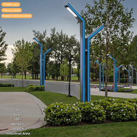 Lampes solaires de jardin 300W IP65 en aluminium LED avec télécommande DC 12V pour villa et garage