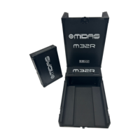 Boîte de mixage numérique portable de haute qualité, personnalisée, pour DJ, console, étui de transport tout noir pour Midas M32R avec 3 portes et 4 roues