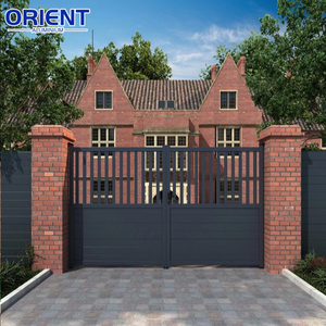 Portes de sécurité coulissantes motorisées par allée Portes principales électriques en aluminium d'école Porte extérieure d'usine - Product Image 1