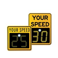 Panneau de signalisation routière solaire flexible à LED, détecteur de vitesse radar à 2 chiffres avec fonction de mesure et déclencheur de jeu de balle