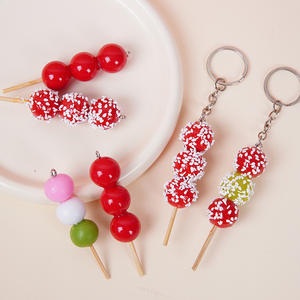 Mini porte-clés modèle Tanghulu de simulation, pendentif DIY alimentaire de simulation : tomates sur bâtonnets - Product Image 4