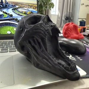 Scultura Gotica di Teschio Stampata in 3D, Decorazione per Scrivania, Ornamento per Scaffale, Regalo di Halloween - Product Image 3