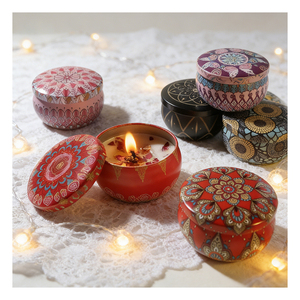 Recipientes vacíos para velas, envases mate de lujo con tapas blancas para llenado de cera personalizado, programa de exhibición de muestras para minoristas. - Product Image 2