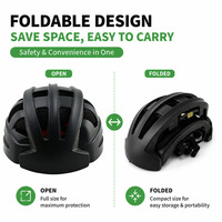 Casco de Ciclismo Plegable, Compacto, Flexible y Ajustable para Bicicletas Plegables y de Desplazamiento Diario