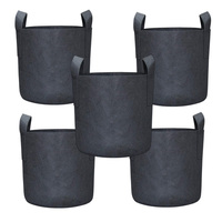 Sac de Culture Noir en Tissu Non Tissé Grand Volume de 45, 50, 60, 200 Gallons pour Plantes et Légumes, Vente en Gros Agricole, Ferme d'Extérieur