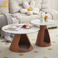 Table d'appoint ronde en céramique Factory Pet Hole, style simple et moderne, personnalisable