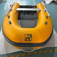 Bateau pneumatique à coque en aluminium de couleur jaune UT250 250 cm