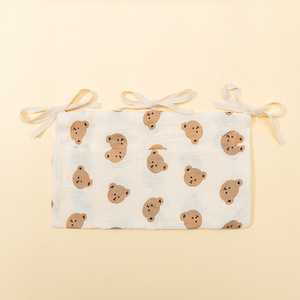 Organizer in Mussola di Cotone per Neonati, Borsa Appendibile Grande Multi-Tasca per Passeggino e Culla - Product Image 4