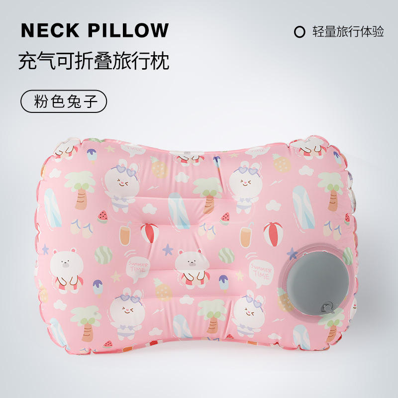 หมอนอิงสี่เหลี่ยม กระต่ายชมพู