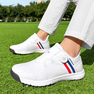 Zapatos de Golf de Microfibra de Cuero Impermeables y Antideslizantes con Excelente Amortiguación de Larga Duración, Personalizados de Fábrica OEM para Hombre - Product Image 2
