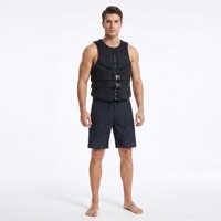 Gilet en néoprène SBR 2 mm pour homme, fermeture éclair sur le devant, gilet anti-choc pour le kitesurf, le ski nautique