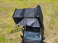 Tente de toit à chargement latéral pour 4-5 personnes, à coque rigide en toile, double couche, avec vérins à gaz, pour 4x4 tout-terrain, 4 saisons