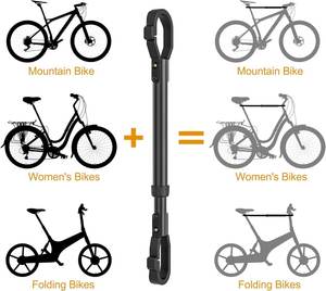 Adaptateur de <span class=keywords><strong>barre</strong></span> transversale de vélo pour porte-vélo (32kg/70lbs) <span class=keywords><strong>barre</strong></span> transversale de tube supérieur réglable <span class=keywords><strong>barre</strong></span> d'adaptation de vélo en acier allié robuste - Product Image 4