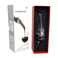 Aérateur de vin rouge avec bec verseur, personnalisable avec votre logo, design classique haut de gamme, coffret cadeau, verseur de vin en plastique