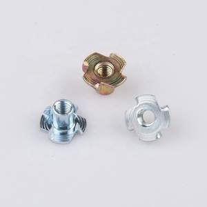 Đai Ốc Chữ T Mạ Kẽm Thép Cacbon 1/4 5/16 Với Prong DIN1624 Đai Ốc Chữ T Bốn Móng M3 M4 M5 M6 M8 M10 M12 - Product Image 3