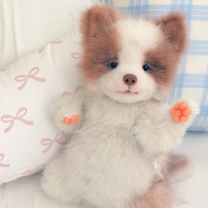 DUPAN Peluche Artigianale Morbido a Forma di Animale, Giocattolo Cane Border Collie in Cotone PP Simulato Meteorite con Arti Regolabili - Product Image 4