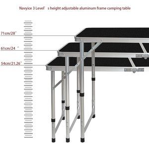 Mesa de Camping Plegable de 120 cm, Portátil, de Aluminio, Fácil de Instalar, Mesa de Playa Plegable de 1.2 m, Ligera, Ahorra Espacio - Product Image 4