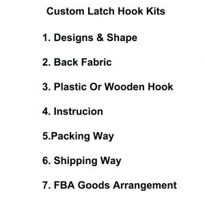 Easy DIY Custom Love Pattern <strong>Latch</strong> <strong>Hook</strong> <strong>Kit</strong>, Pre-Printed Rug Cushion Tapestry for Adults <strong>Beginners</strong> Sofa Decor - Product Image 6