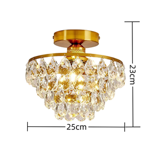 Plafonnier moderne <span class=keywords><strong>LED</strong></span> en cristal Design de luxe américain transfrontalier pour restaurant chambre porche pour <span class=keywords><strong>Amazon</strong></span> spécialise fer bas - Product Image 2
