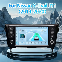 Nissan Trail J11 Qashqai için 2 Din Android 15 araba radyo çalar Navi GPS AI ses Wifi BT HD ters ekran