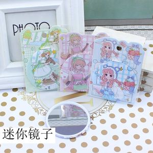Mini Cartoon Makeup <b>Mirror</b> Round Colored Lens Portable <b>Compact</b> <b>Mirror</b> For Personal Gift Mixed Colors - Product Image 1