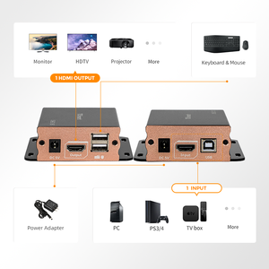 TESmart <span class=keywords><strong>HDMI</strong></span> IR KVM-удлинитель 1080P 60Гц 50м с поддержкой EDID Pass-through, передатчик и приемник для цифровых вывесок и розничной торговли - Product Image 3