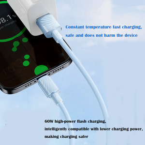 Câbles USB 3A 6A, charge rapide, type C vers C, câble de données, chargeur 60W 100W, câble PVC pour téléphone portable - Product Image 3