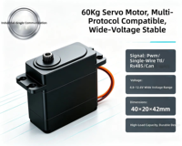 Servomoteur tout métal 60 kg, multi-protocoles CAN RS485 PWM, actionneur articulé haute rigidité pour robots embarqués et manipulateurs robotiques