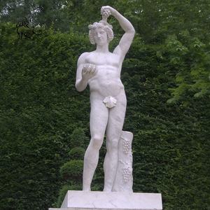 รูปปั้นเทพไบคัส ดิออนีซัส ชาวโรมัน ทำจากหินอ่อนสีขาว  รูปปั้นเทพเจ้าแห่งการดื่มแอลกอฮอล์ในตำนานกรีก - Product Image 4