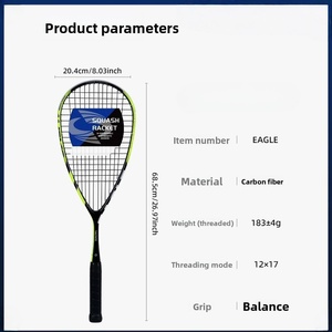<span class=keywords><strong>Raquette</strong></span> de <span class=keywords><strong>squash</strong></span> SALYWEE en carbone composite monobloc pour l'entraînement professionnel et les compétitions - Product Image 5