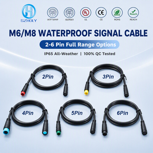 Kabel Ekstensi M6 M8 2/3/4/5/6/8 P Male ke Female untuk Sepeda Listrik Tahan Air, Kit Display Ebike, Aplikasi Sepeda Motor - Product Image 1