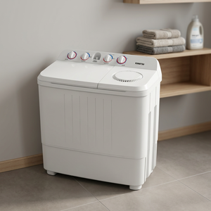 New Twin Tub <b>Top</b> <b>Loading</b> Electric Washing Machine 9.1-10kg CB/CE/ROHS/SASO Certified Stainless Steel Semi-Automatic Grade 5 - Product Image 3
