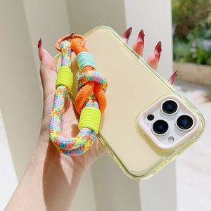Colorful <b>Braided</b> Phone Strap With T-Shape Hook Phone chain For Mobile Phone <b>Accessory</b> - Product Image 3