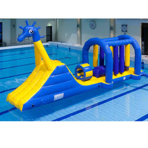 Système <span class=keywords><strong>de</strong></span> toboggan et <span class=keywords><strong>tapis</strong></span> <span class=keywords><strong>de</strong></span> jeu gonflables commerciaux pour piscine en mer profonde, avec motif hippocampe gonflable - Product Image 2