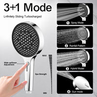 Ensemble de douche haute pression 10 pouces avec 3+1 modes, installation facile sans outils, Australie WELS