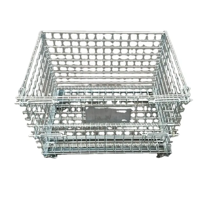 Heavy Duty Steel High capacity warehouse Mesh box wire cage metal bin storage container